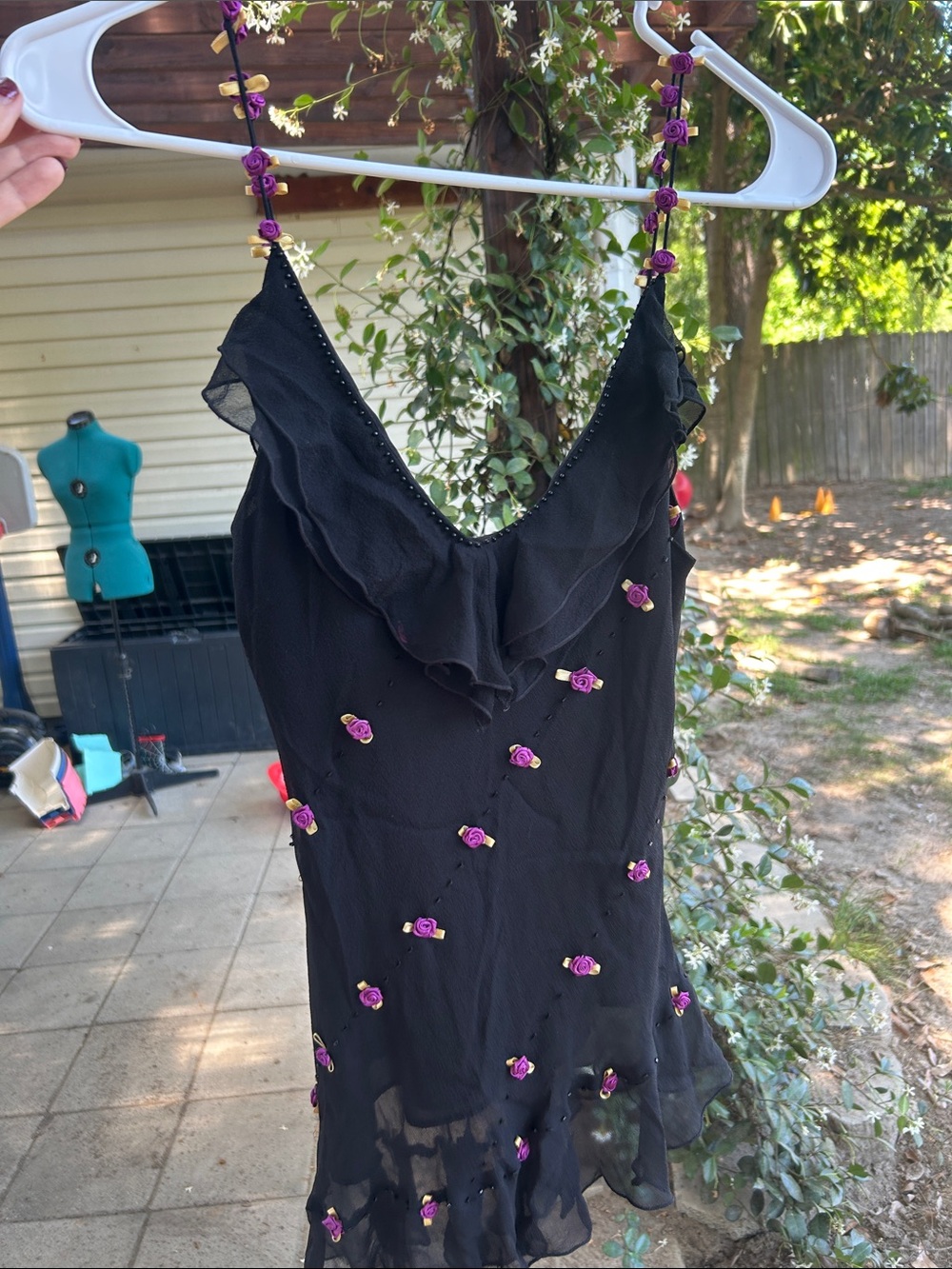 Y2K Elegant Beaded Silk Top with Flowers